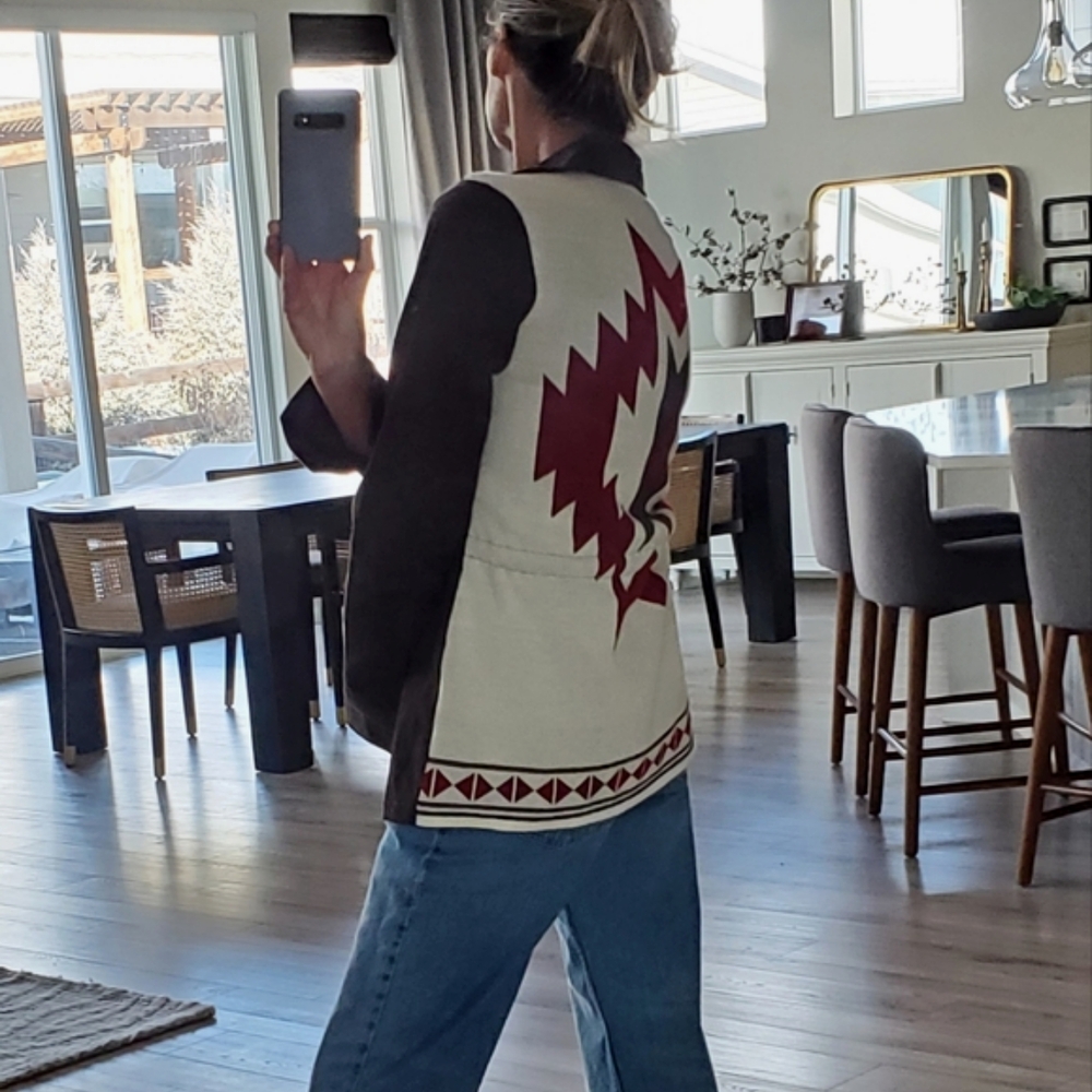 Cruel Denim Western Equestrian Cordoroy/Sweater Shacket Waist Brown, Small, NWT - Picture 6 of 16